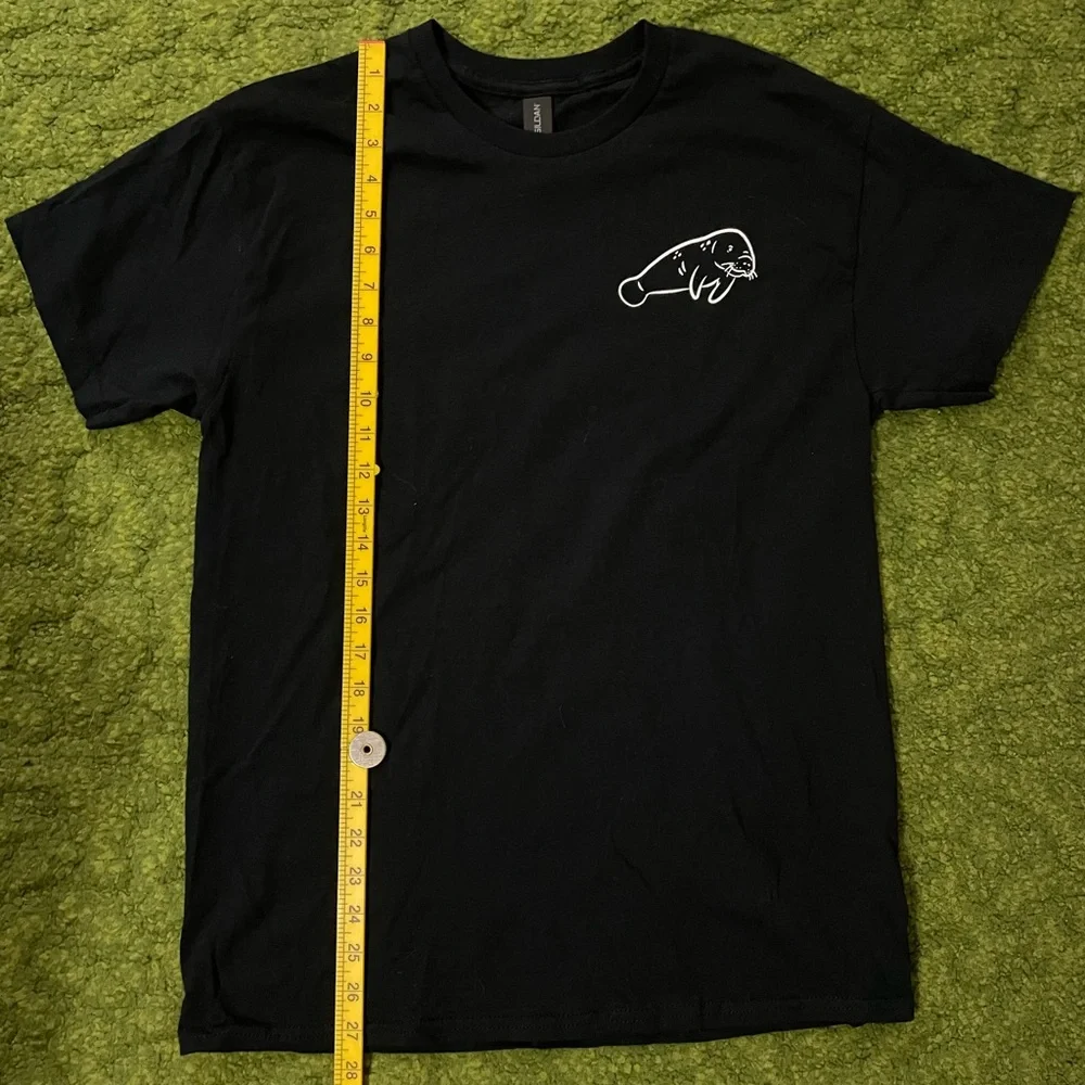 Mote Marine Aquarium Black Tee with Manatee Graphic - Picture 5 of 7